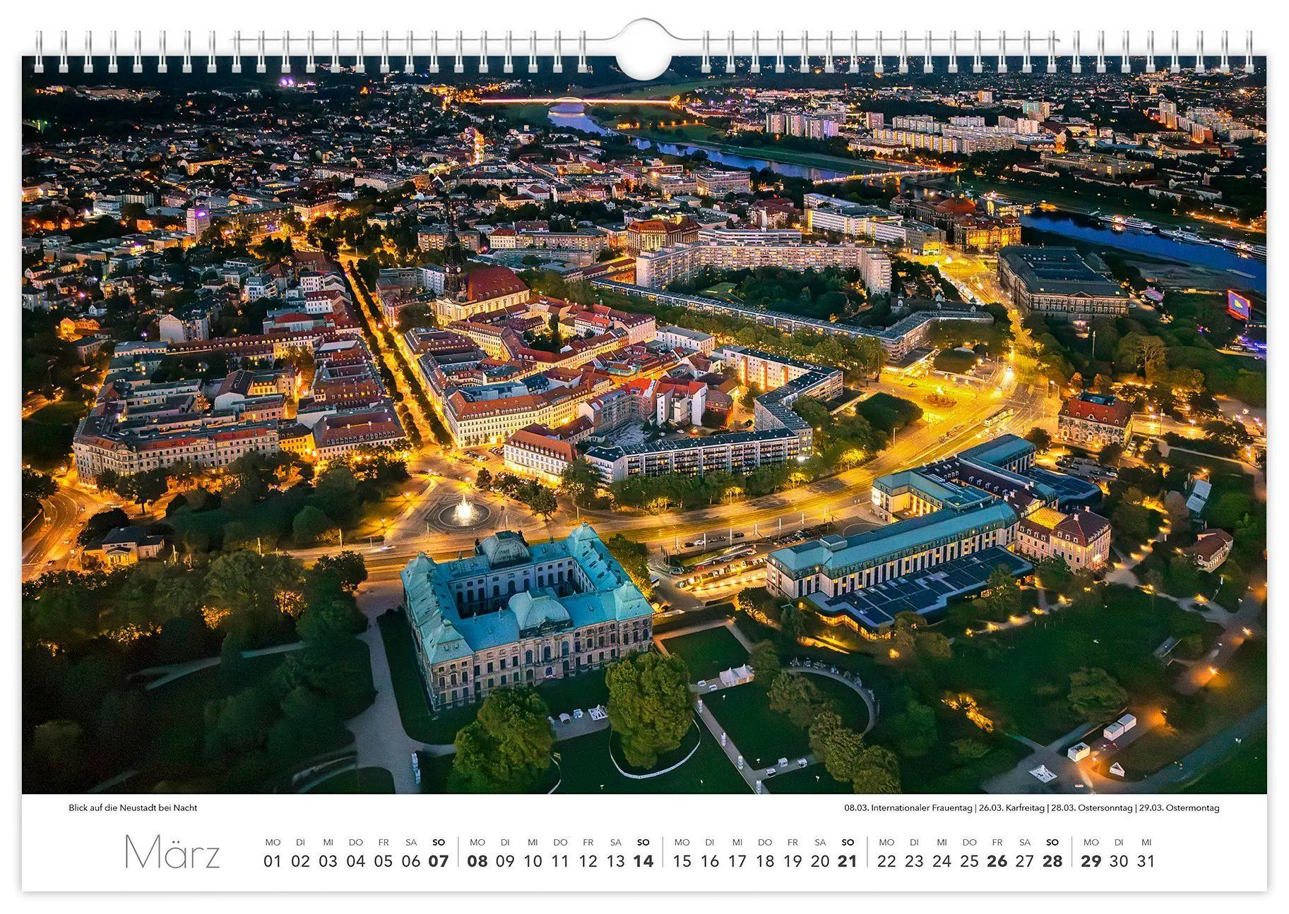 Bild: 9783912303025 | Kalender Dresden Elbflorenz 2027 | 45 x 30 cm weißes Kalendarium