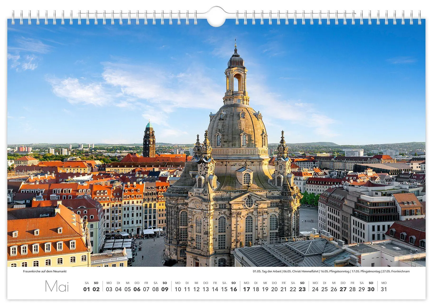 Bild: 9783912303025 | Kalender Dresden Elbflorenz 2027 | 45 x 30 cm weißes Kalendarium