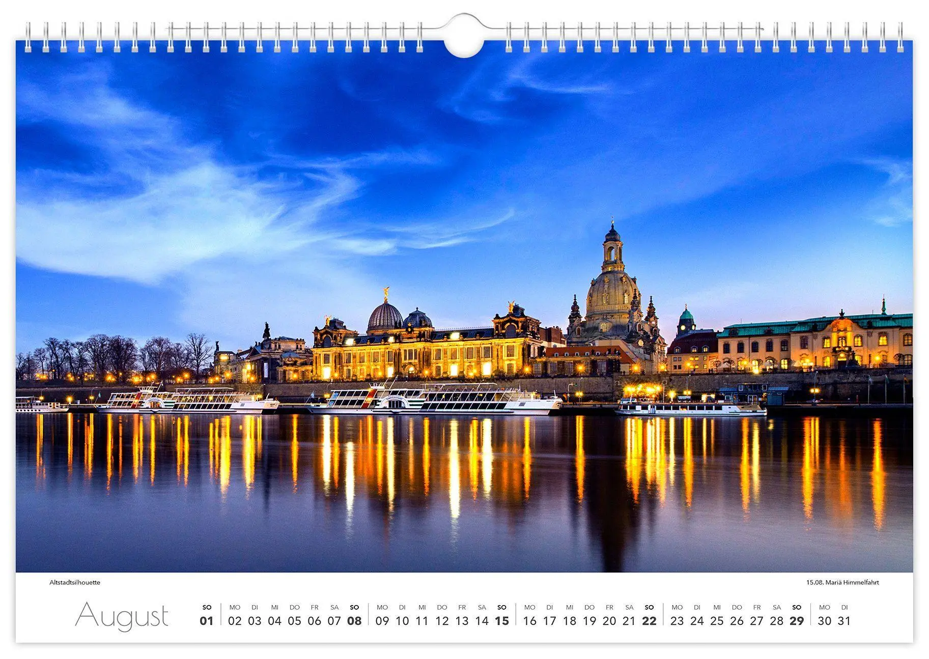 Bild: 9783912303025 | Kalender Dresden Elbflorenz 2027 | 45 x 30 cm weißes Kalendarium