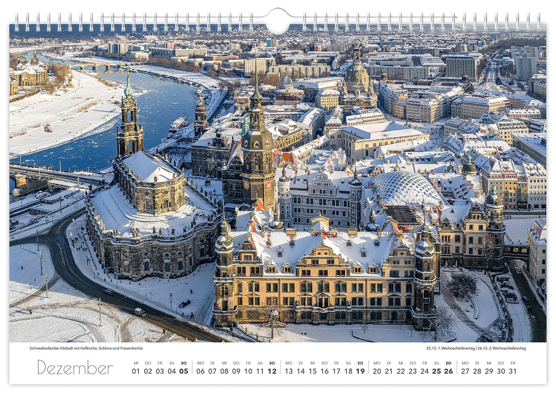 Bild: 9783912303025 | Kalender Dresden Elbflorenz 2027 | 45 x 30 cm weißes Kalendarium