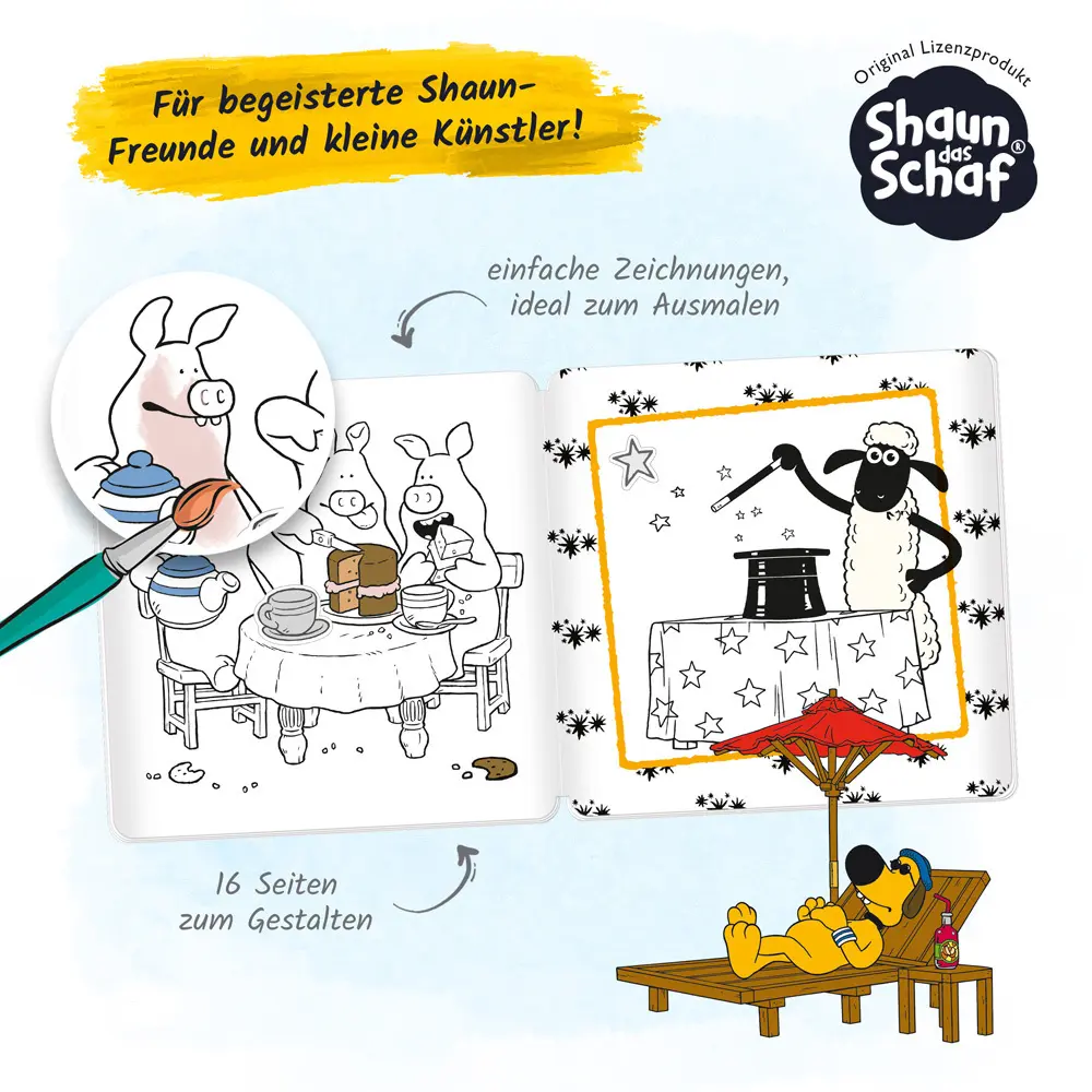 Bild: 9783988023025 | Trötsch Shaun das Schaf Stickermalbuch Malbuch mit Stickern | Co.KG