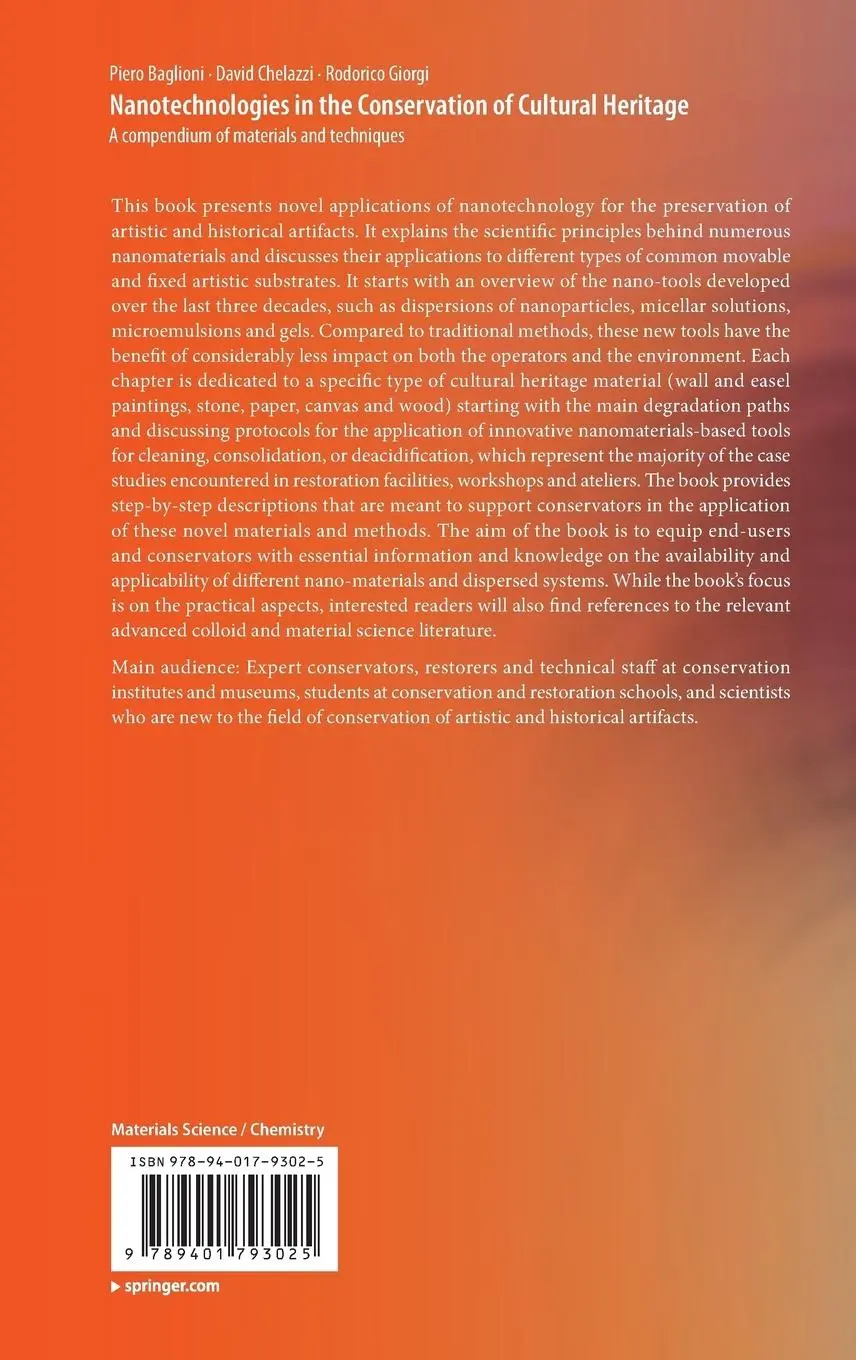 Rückseite: 9789401793025 | Nanotechnologies in the Conservation of Cultural Heritage | Buch | x