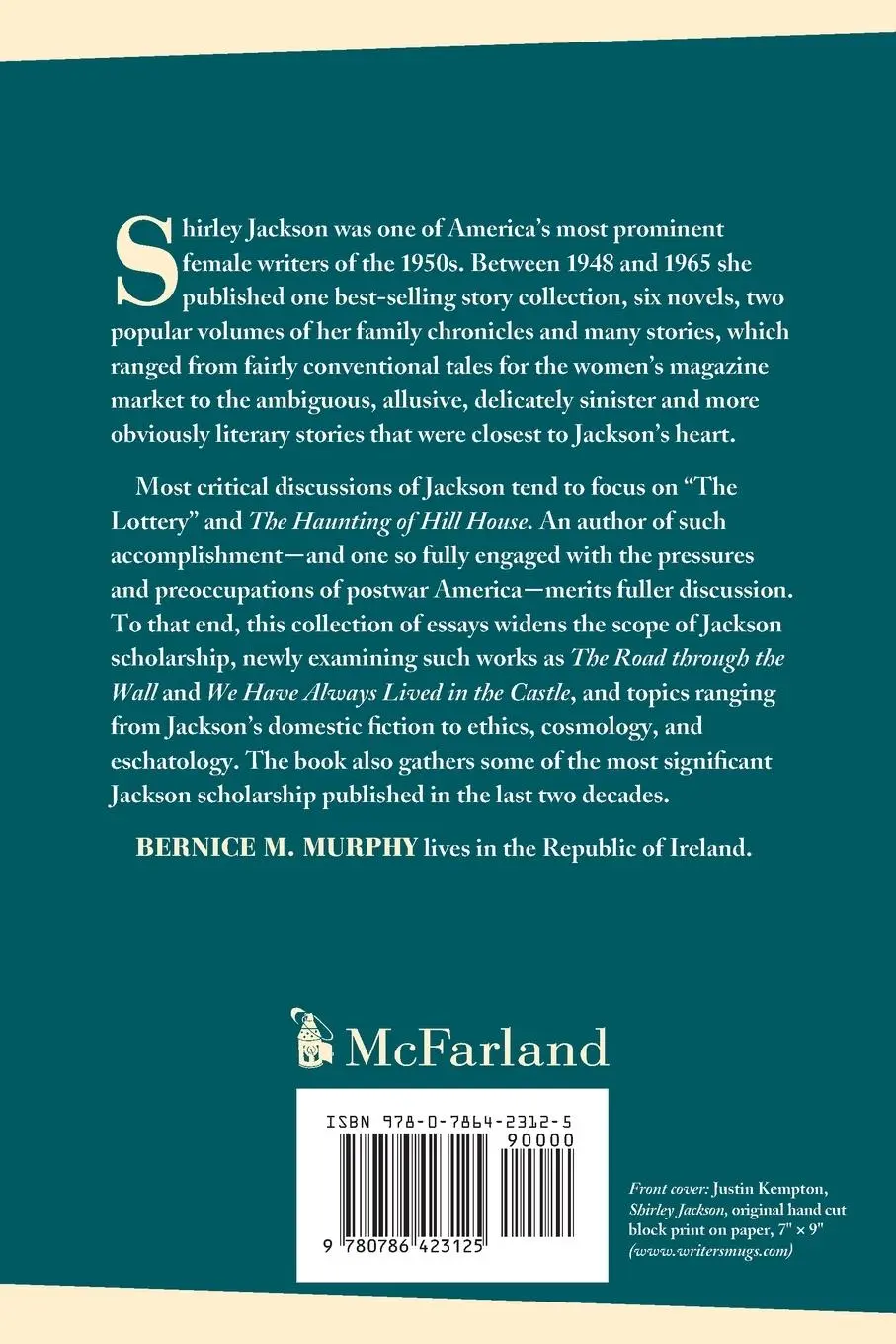 Rückseite: 9780786423125 | Shirley Jackson | Essays on the Literary Legacy | Bernice M. Murphy