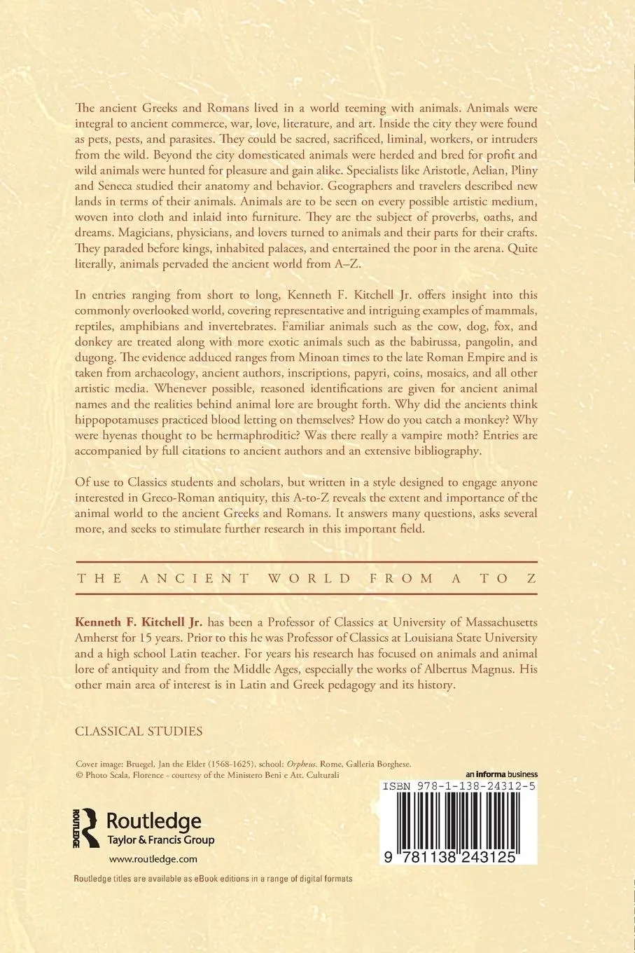 Rückseite: 9781138243125 | Animals in the Ancient World from A to Z | Kenneth F. Kitchell Jr.