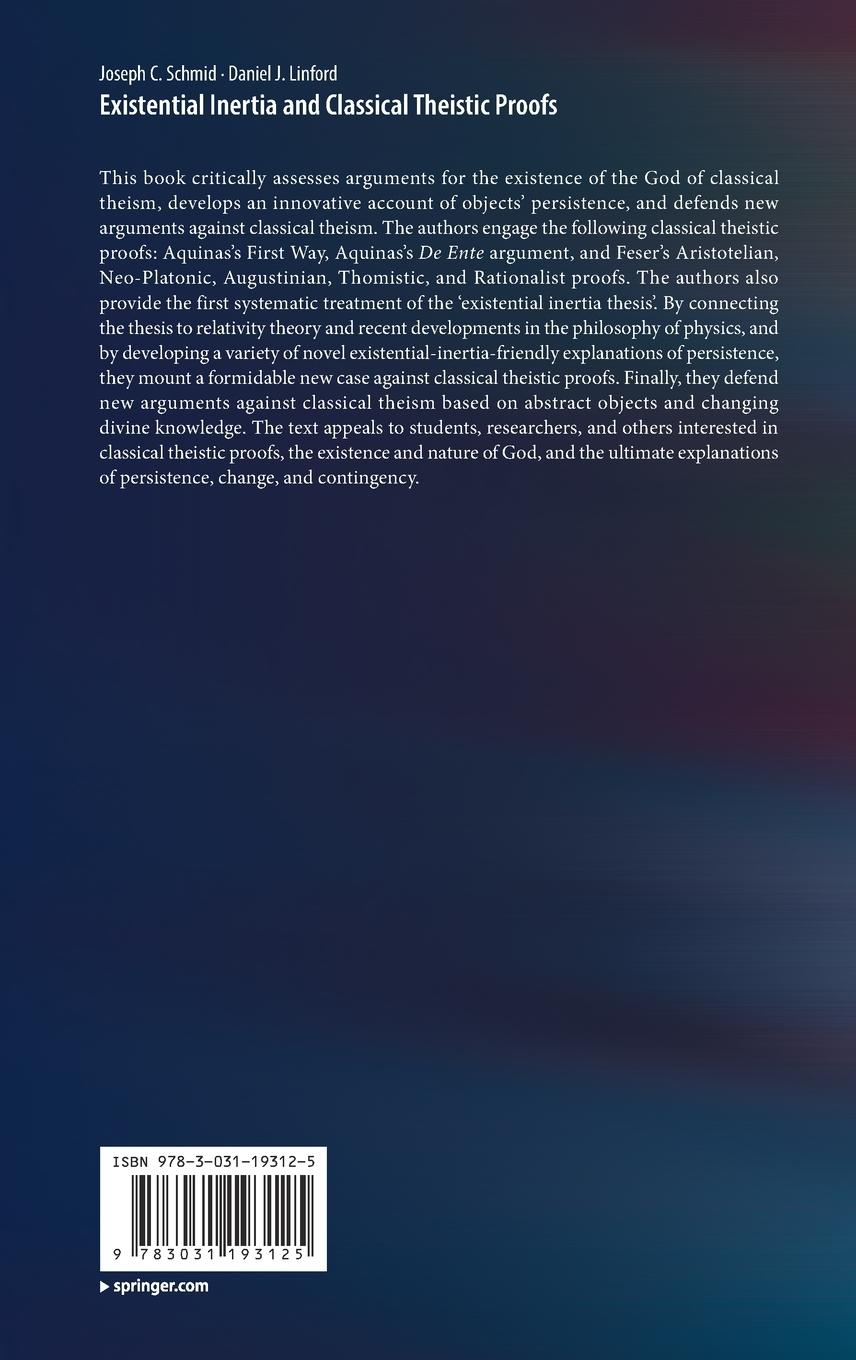 Rückseite: 9783031193125 | Existential Inertia and Classical Theistic Proofs | Linford (u. a.)