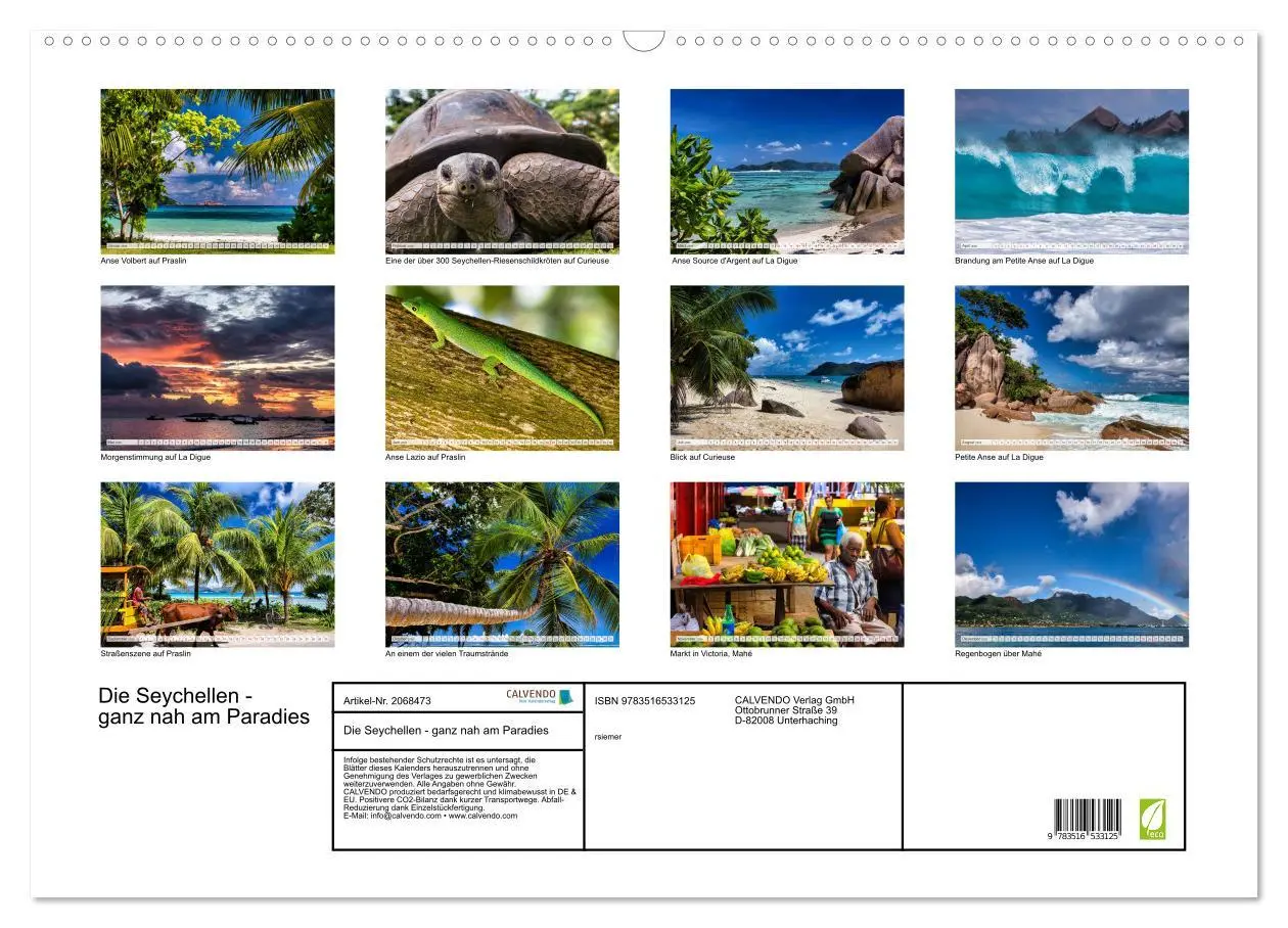Bild: 9783516533125 | Die Seychellen - ganz nah am Paradies (Wandkalender 2026 DIN A2...