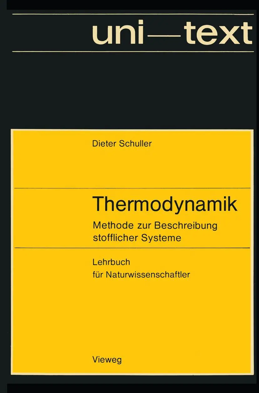 Cover: 9783528033125 | Thermodynamik | Dieter Schuller | Taschenbuch | x | Deutsch