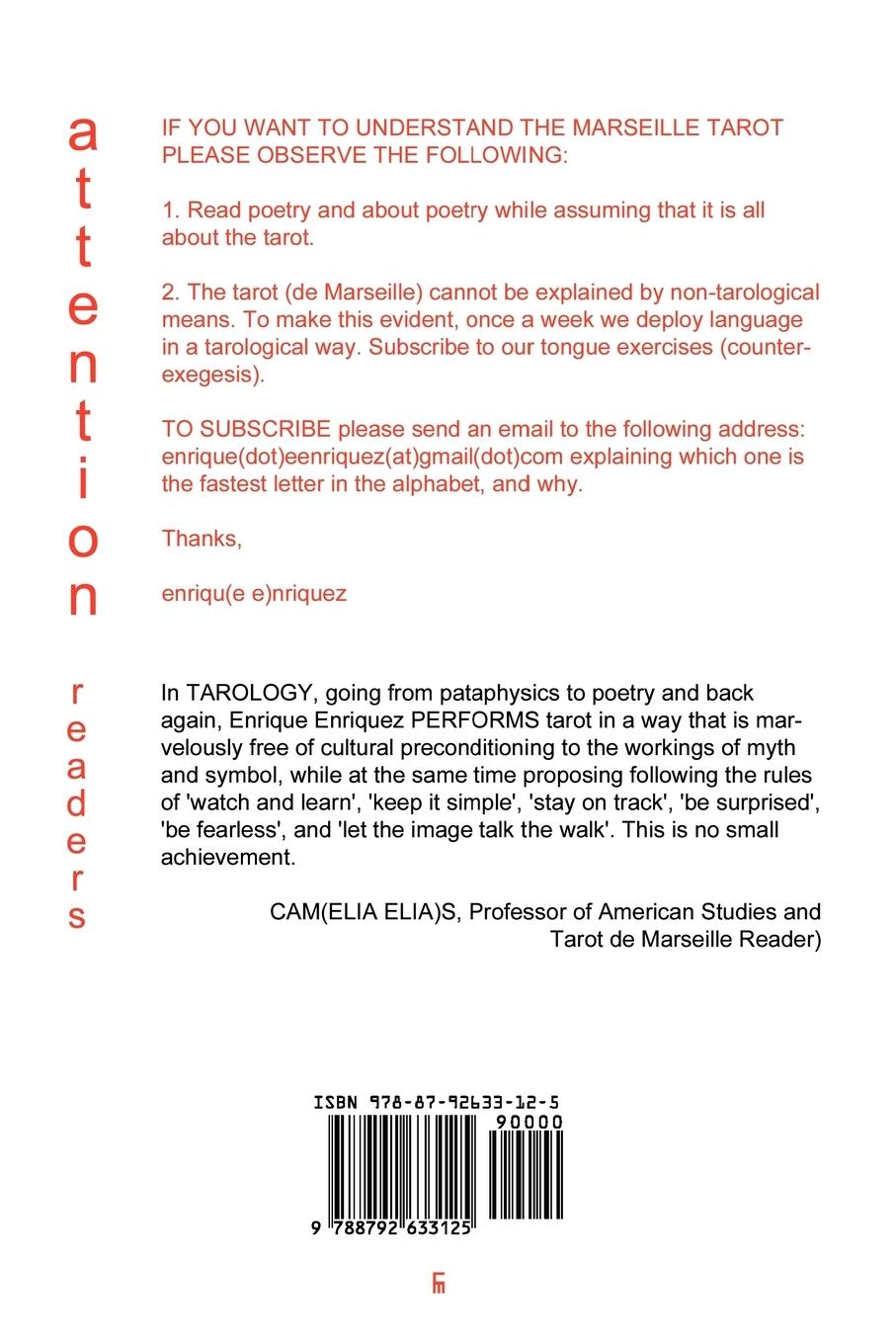 Rückseite: 9788792633125 | Tarology | Enrique Enriquez | Taschenbuch | Englisch | 2011