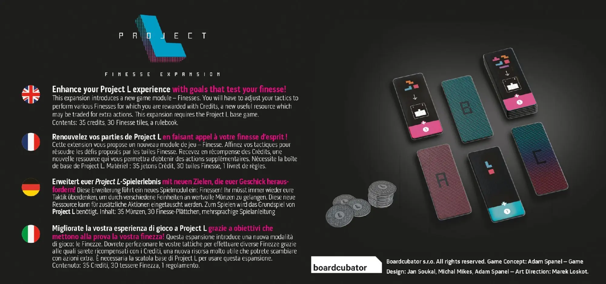 Bild: 3558380113225 | Project L Finesse-Erweiterung | Adam Spanel (u. a.) | Spiel | BOCD0002