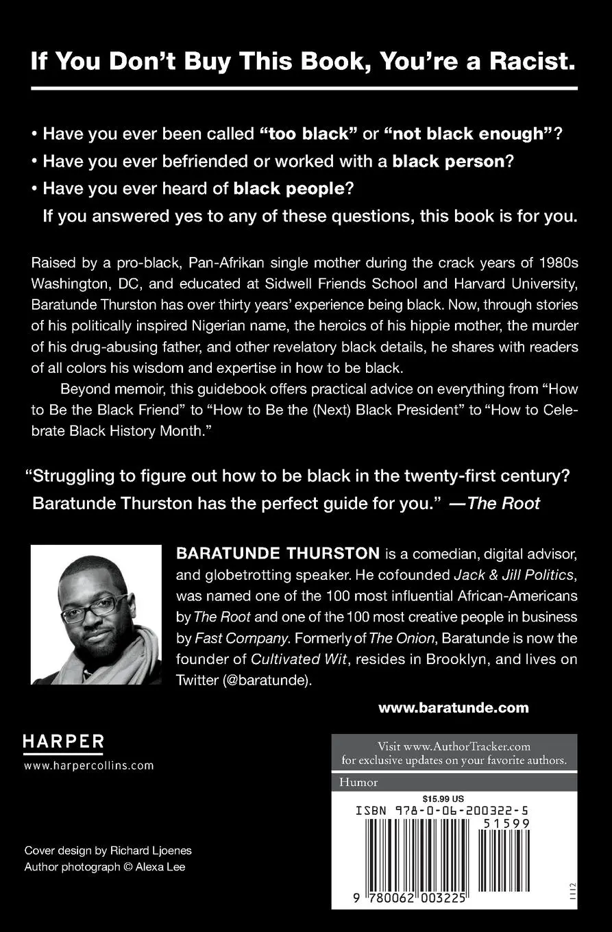Rückseite: 9780062003225 | How to Be Black | Baratunde Thurston | Taschenbuch | Englisch | 2020