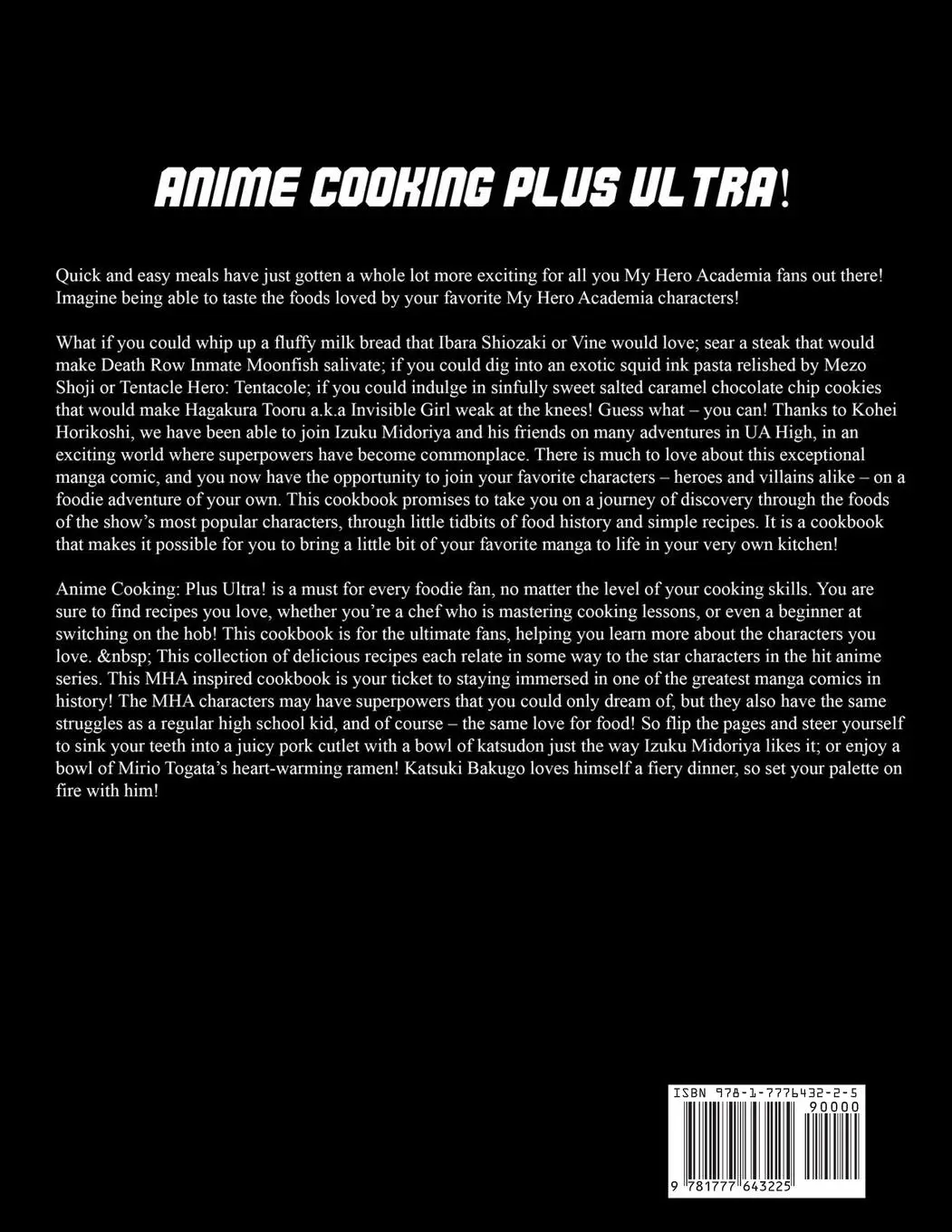 Rückseite: 9781777643225 | Anime Cooking | Plus Ultra! | Fantasteyinc Print (u. a.) | Taschenbuch