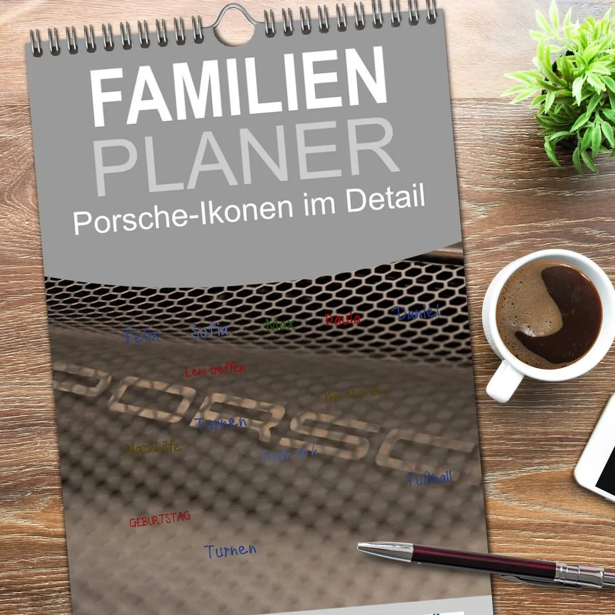 Bild: 9783516523225 | Familienplaner 2026 - Heiligs Blechle - Porsche-Ikonen im Detail...
