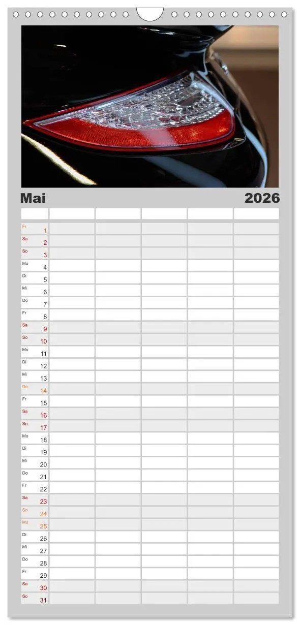 Bild: 9783516523225 | Familienplaner 2026 - Heiligs Blechle - Porsche-Ikonen im Detail...