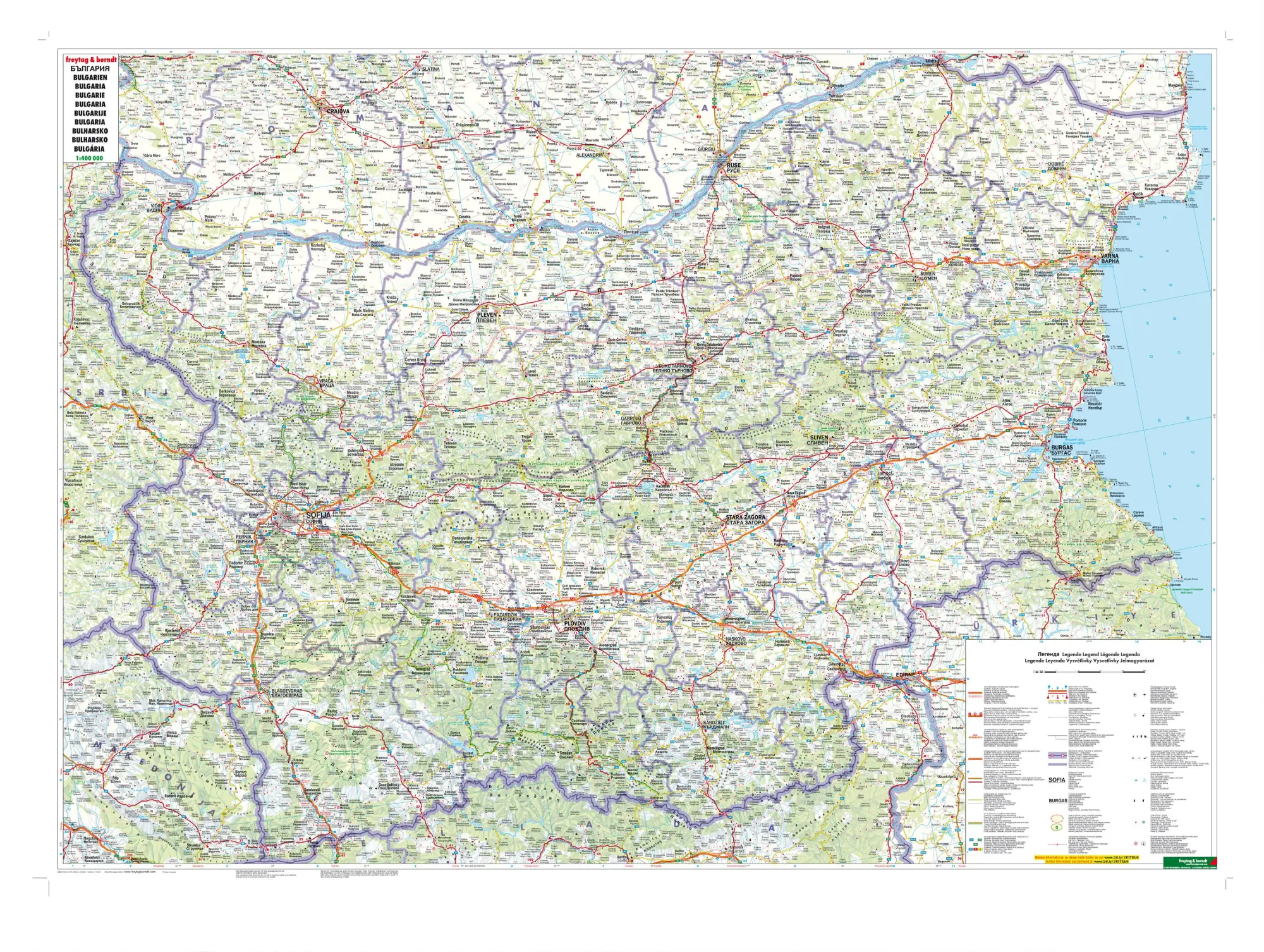Bild: 9783707903225 | Bulgarien 1 : 400 000. Autokarte | freytag &amp; berndt | (Land-)Karte