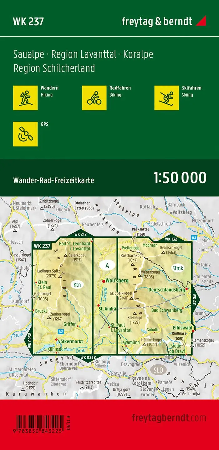 Rückseite: 9783850843225 | Saualpe - Lavanttal - Koralpe - Region Schilcherheimat 1 : 50 000....