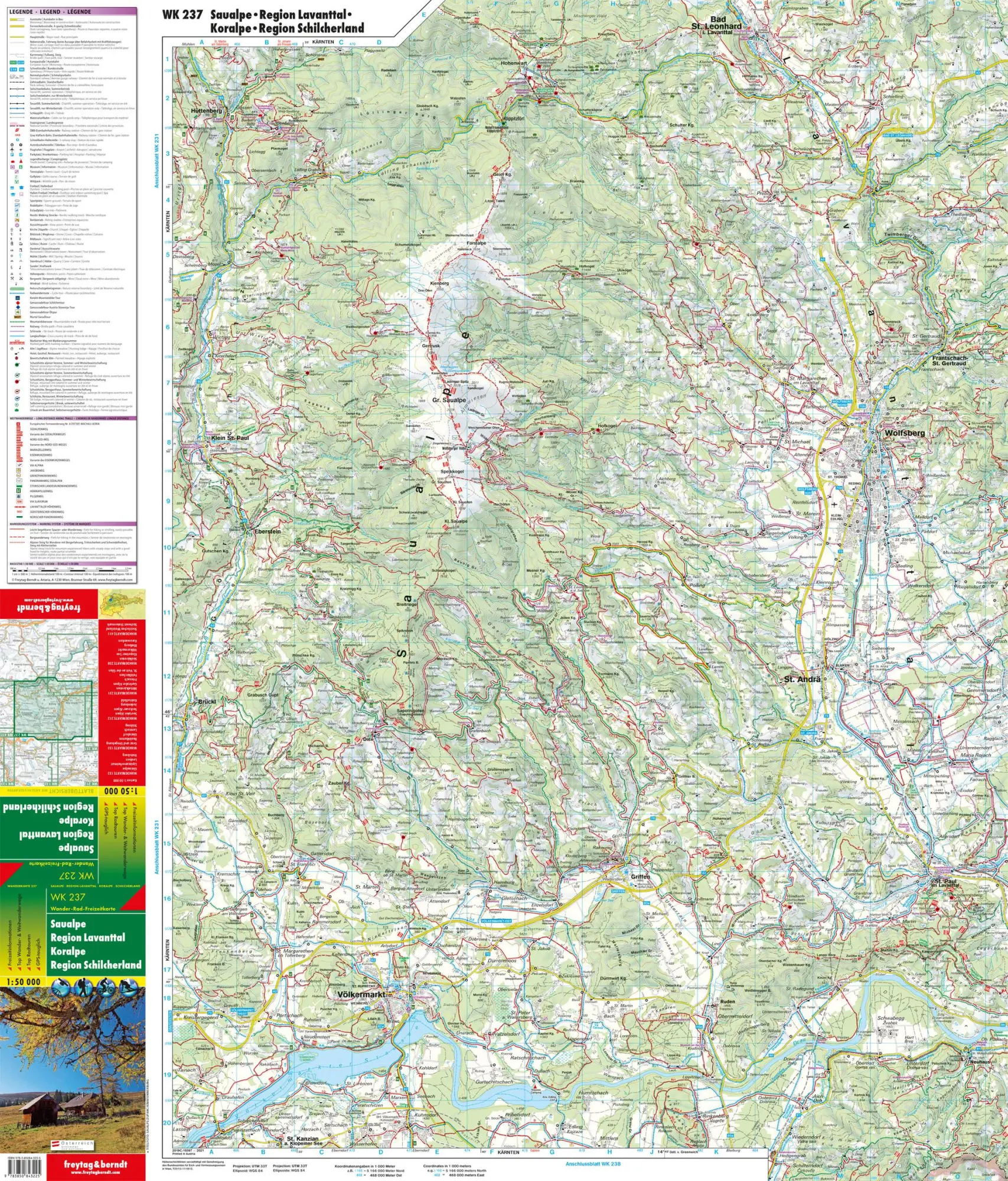 Bild: 9783850843225 | Saualpe - Lavanttal - Koralpe - Region Schilcherheimat 1 : 50 000....