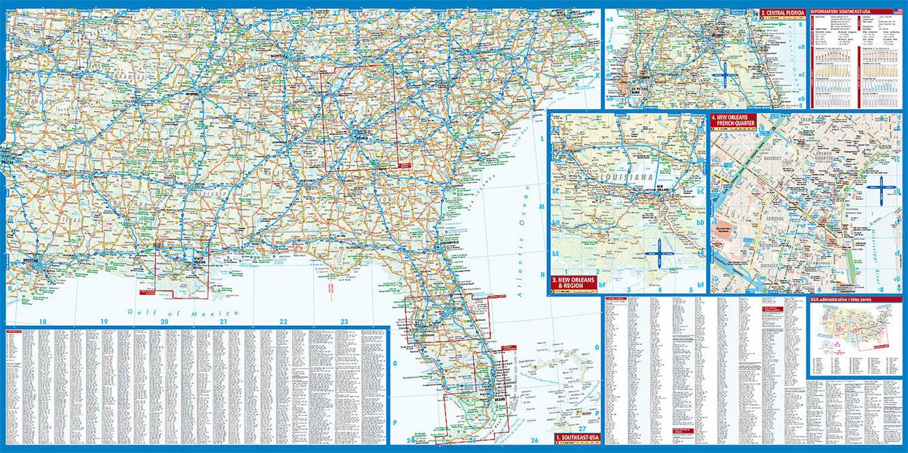 Bild: 9783866093225 | USA Southeast - The South &amp; Florida, Borch Map | (Land-)Karte | 2 S.