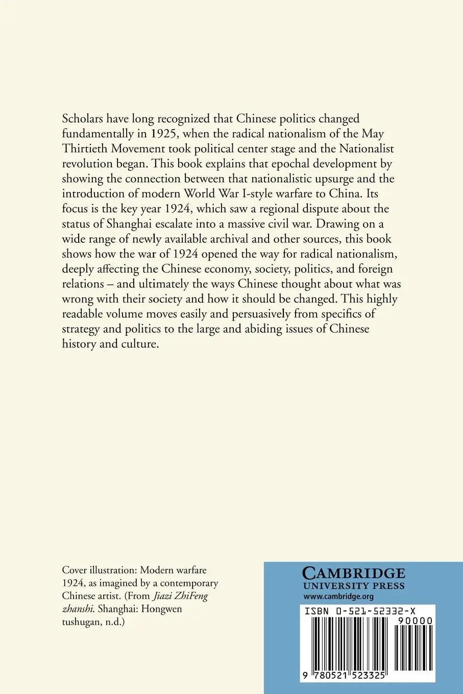 Rückseite: 9780521523325 | From War to Nationalism | China's Turning Point, 1924 1925 | Waldron
