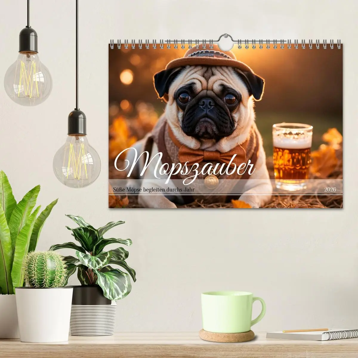 Bild: 9783457353325 | Mopszauber - Süße Möpse begleiten durchs Jahr (Wandkalender 2026...
