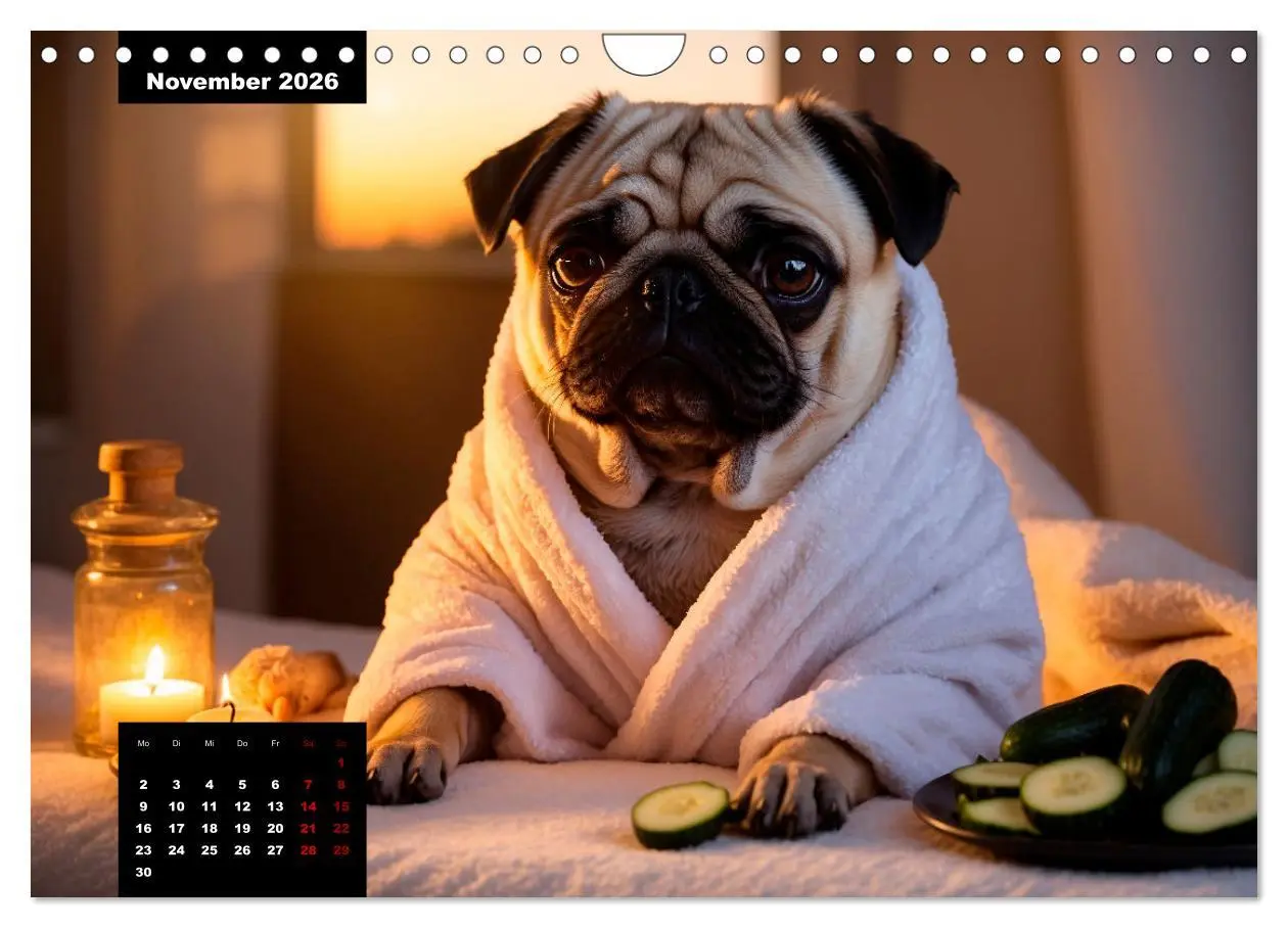 Bild: 9783457353325 | Mopszauber - Süße Möpse begleiten durchs Jahr (Wandkalender 2026...