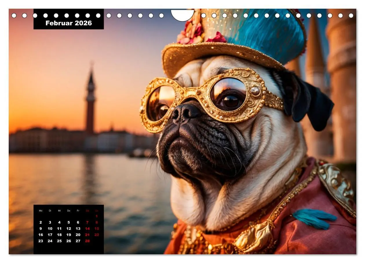 Bild: 9783457353325 | Mopszauber - Süße Möpse begleiten durchs Jahr (Wandkalender 2026...