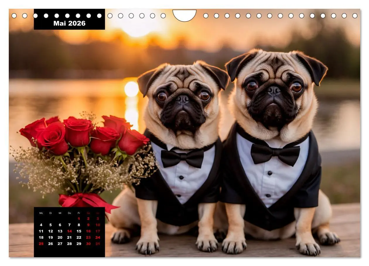 Bild: 9783457353325 | Mopszauber - Süße Möpse begleiten durchs Jahr (Wandkalender 2026...