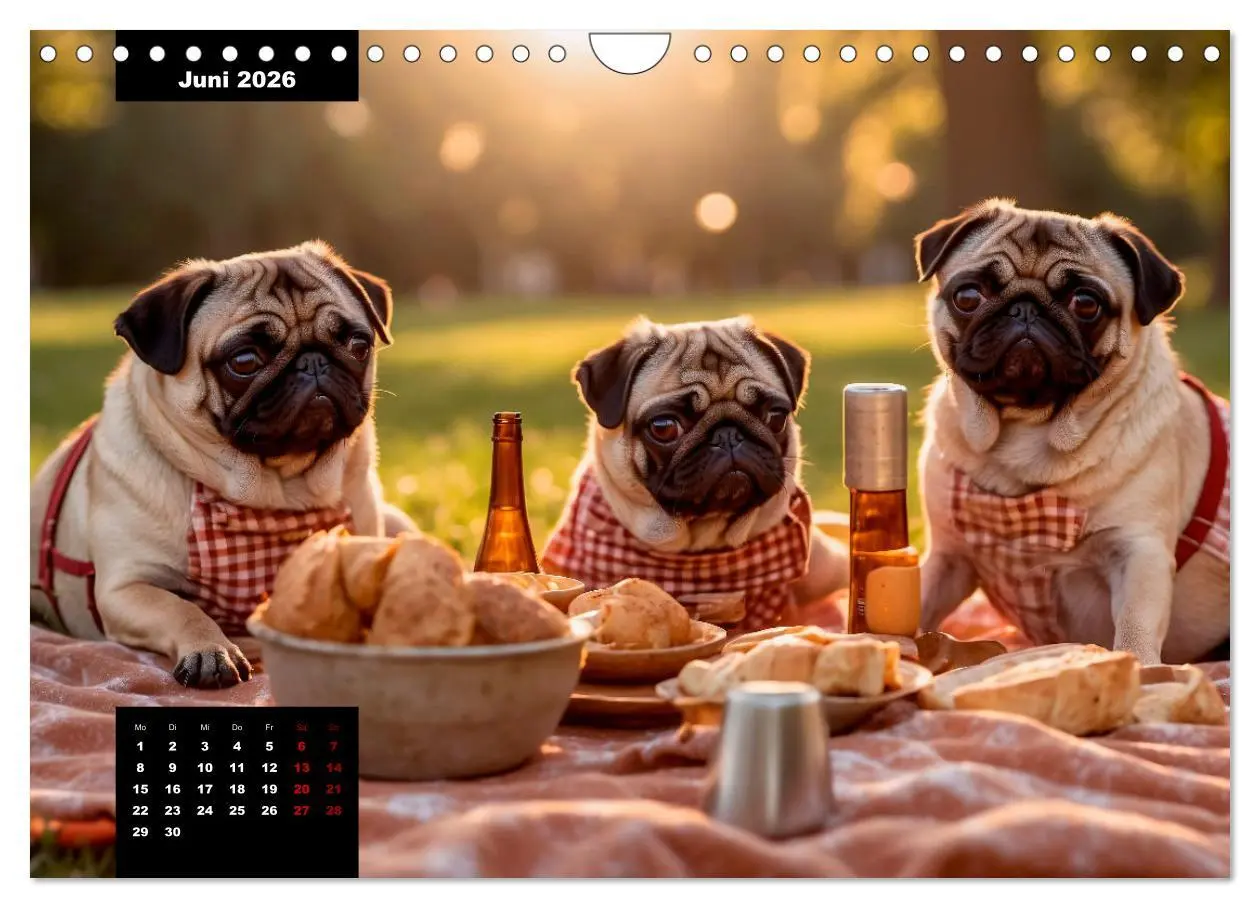 Bild: 9783457353325 | Mopszauber - Süße Möpse begleiten durchs Jahr (Wandkalender 2026...
