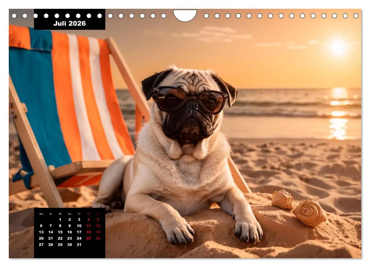 Bild: 9783457353325 | Mopszauber - Süße Möpse begleiten durchs Jahr (Wandkalender 2026...