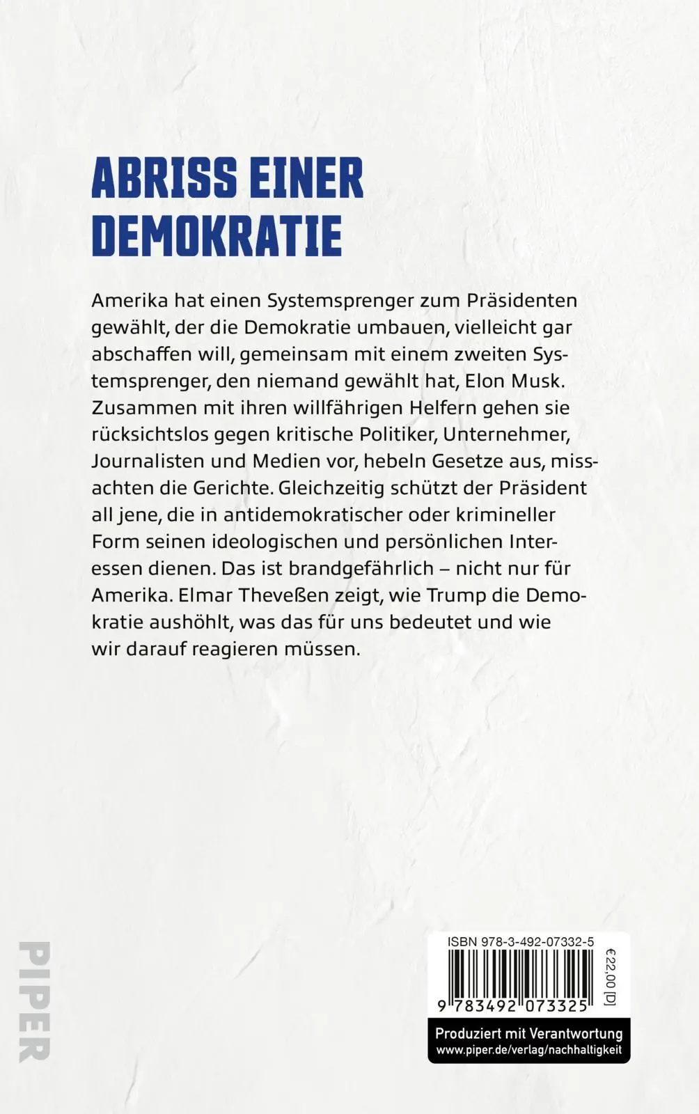 Rückseite: 9783492073325 | Deadline | Elmar Theveßen | Buch | 288 S. | Deutsch | 2025