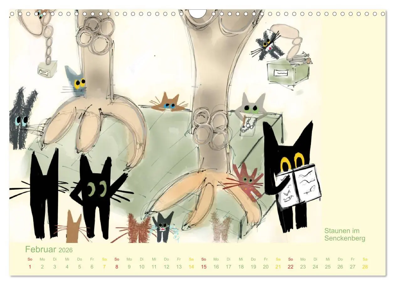 Bild: 9783516063325 | Frau Kami Katze entdeckt Frankfurt am Main (Wandkalender 2026 DIN...