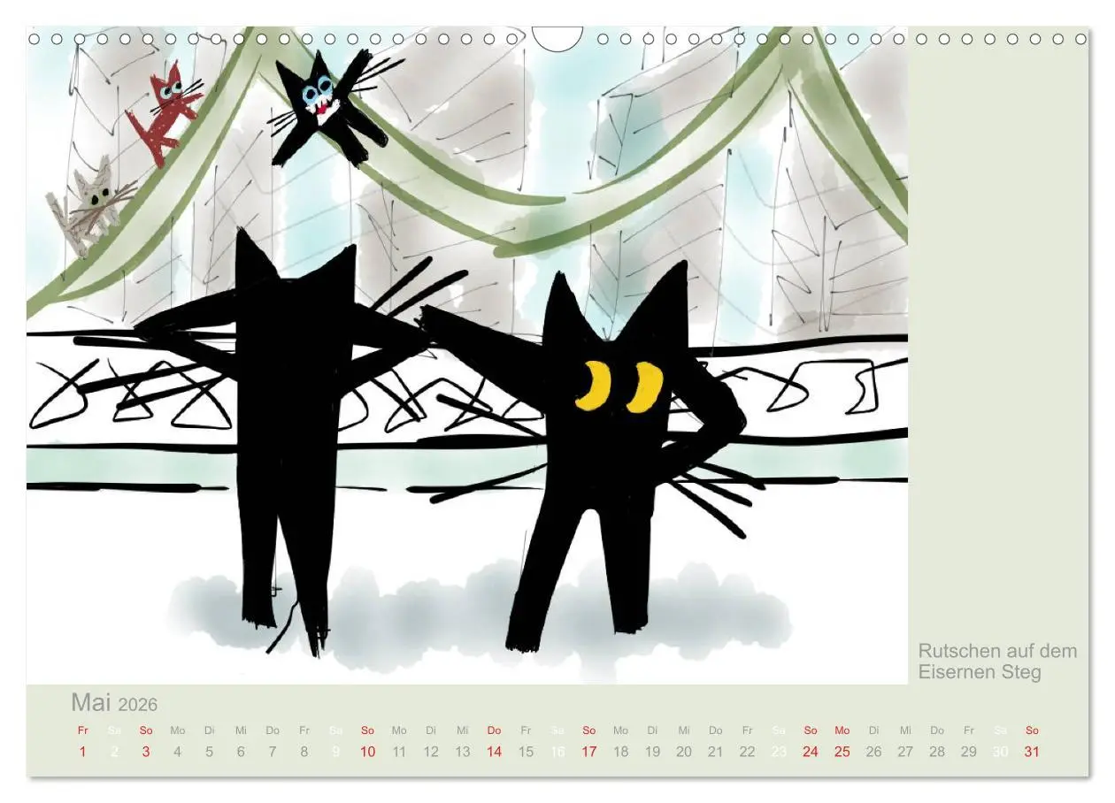 Bild: 9783516063325 | Frau Kami Katze entdeckt Frankfurt am Main (Wandkalender 2026 DIN...