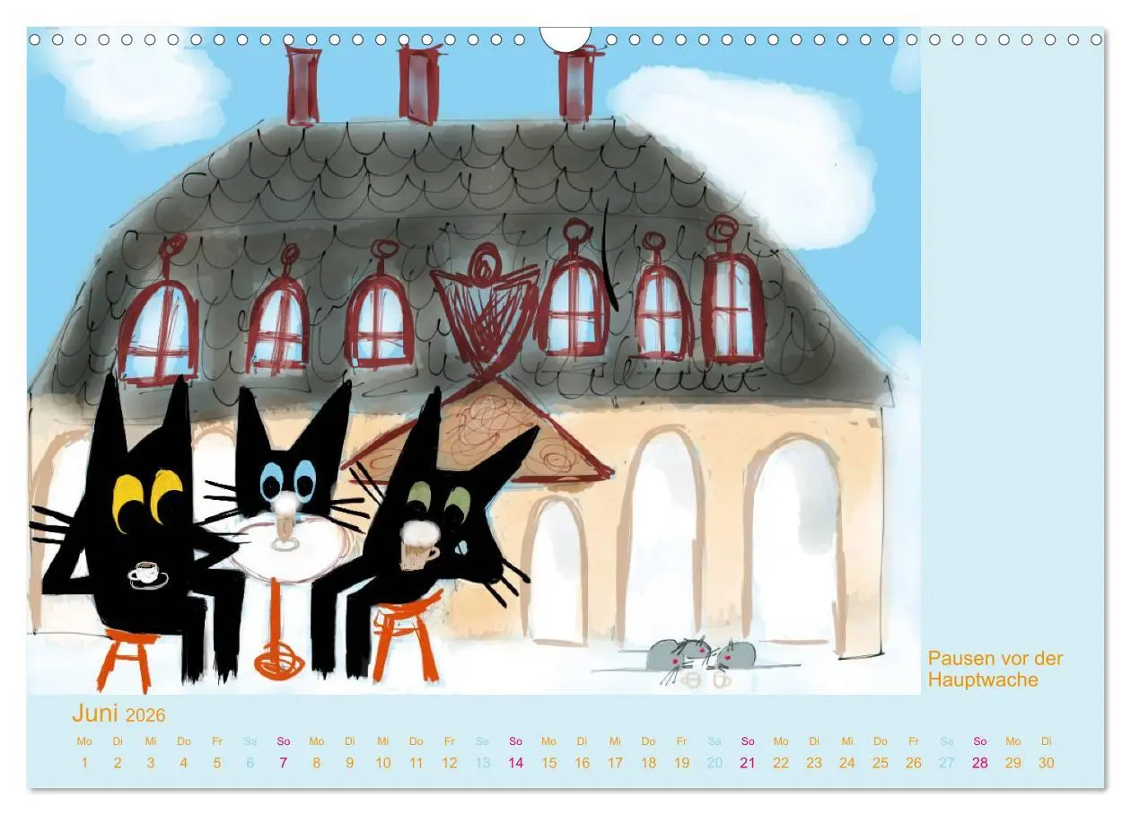 Bild: 9783516063325 | Frau Kami Katze entdeckt Frankfurt am Main (Wandkalender 2026 DIN...