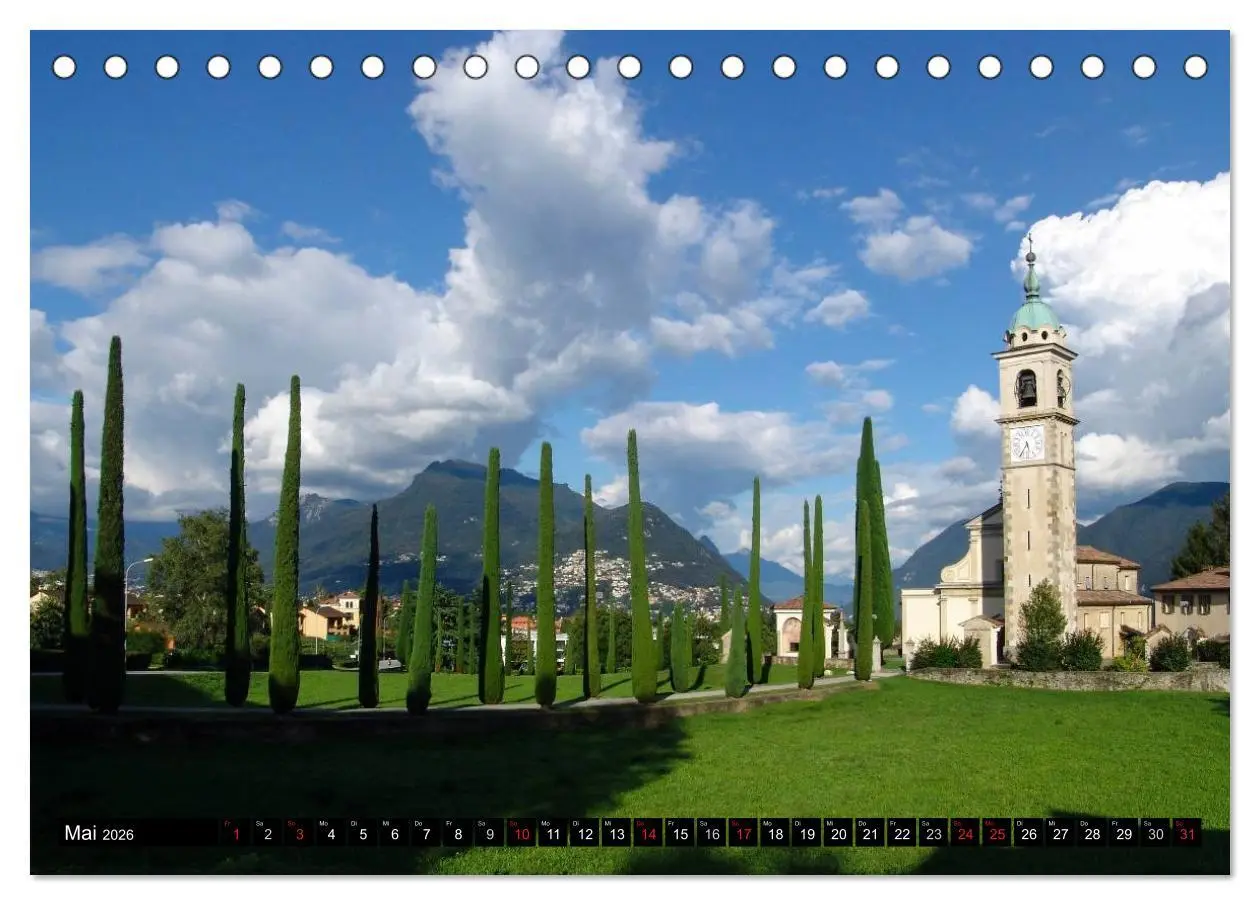 Bild: 9783516133325 | Wunderschönes Tessin (Tischkalender 2026 DIN A5 quer), CALVENDO...
