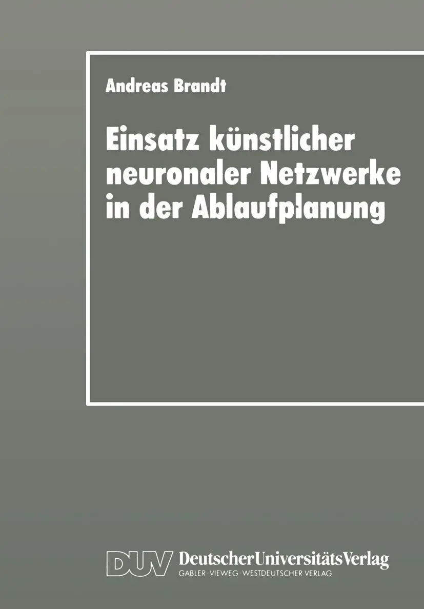 Cover: 9783824403325 | Einsatz künstlicher neuronaler Netzwerke in der Ablaufplanung | Brandt
