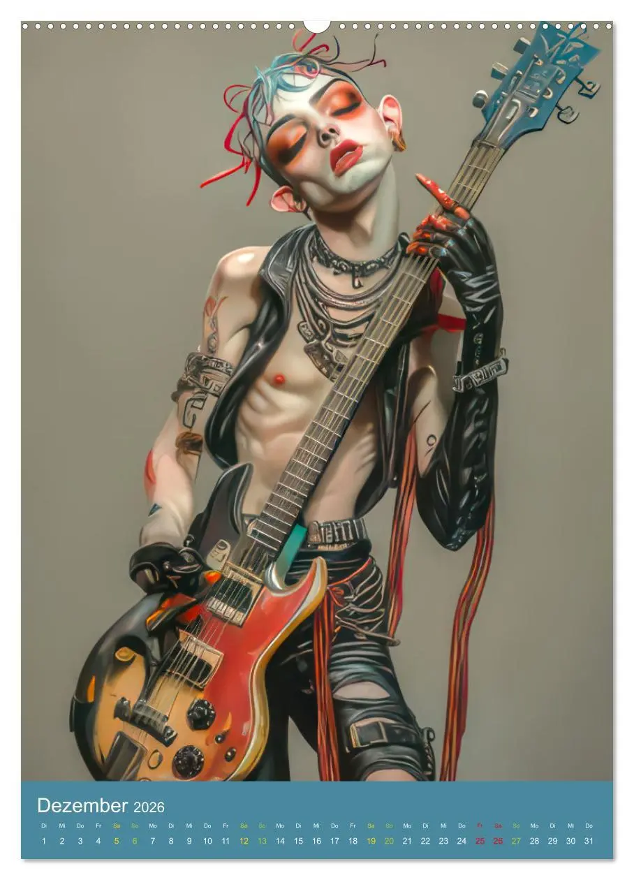 Bild: 9783457273425 | Rockbands und Punkbands - Witzige Karikaturen (hochwertiger Premium...