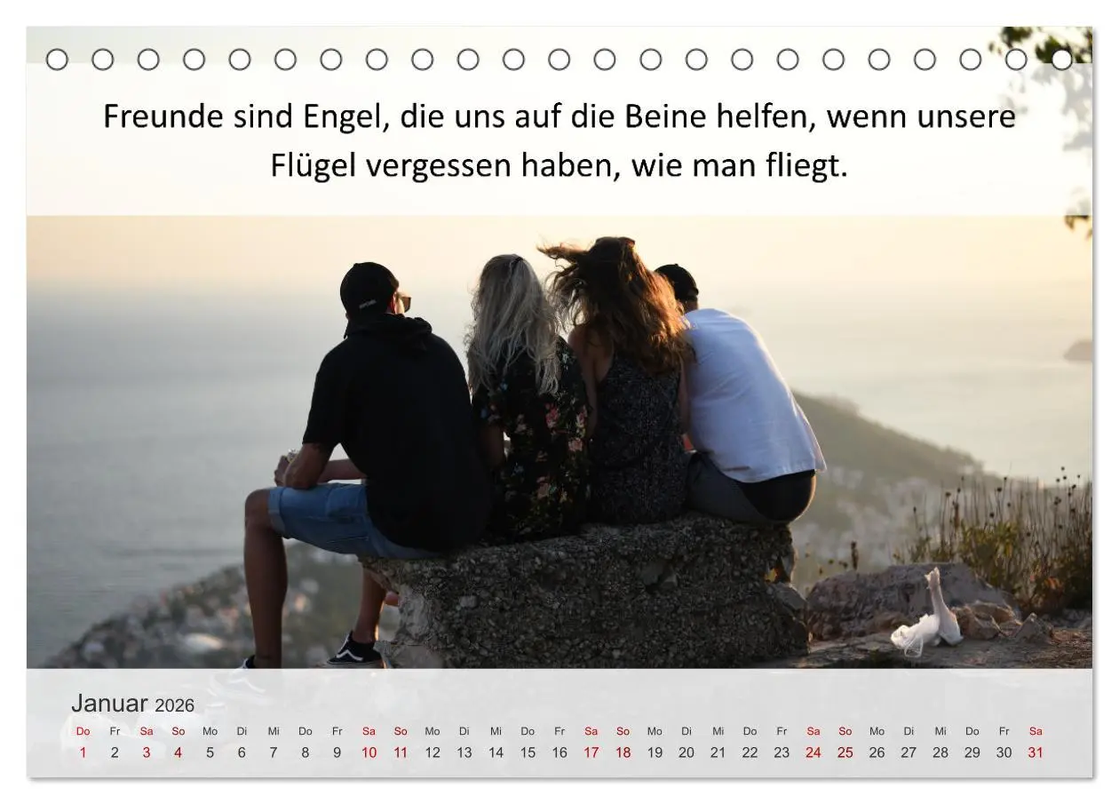 Bild: 9783457583425 | Motivationssprüche Freundschaft (Tischkalender 2026 DIN A5 quer),...