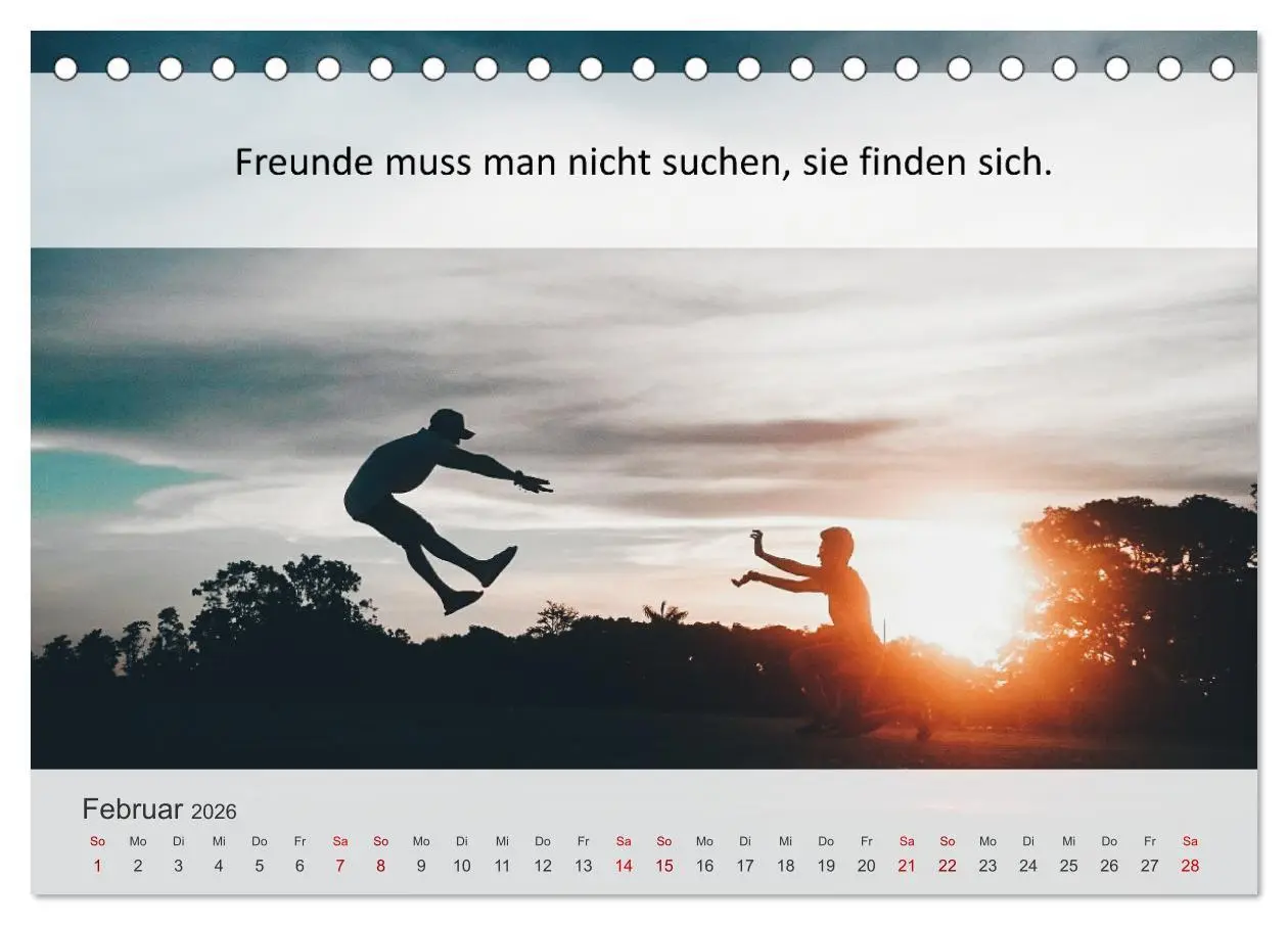 Bild: 9783457583425 | Motivationssprüche Freundschaft (Tischkalender 2026 DIN A5 quer),...