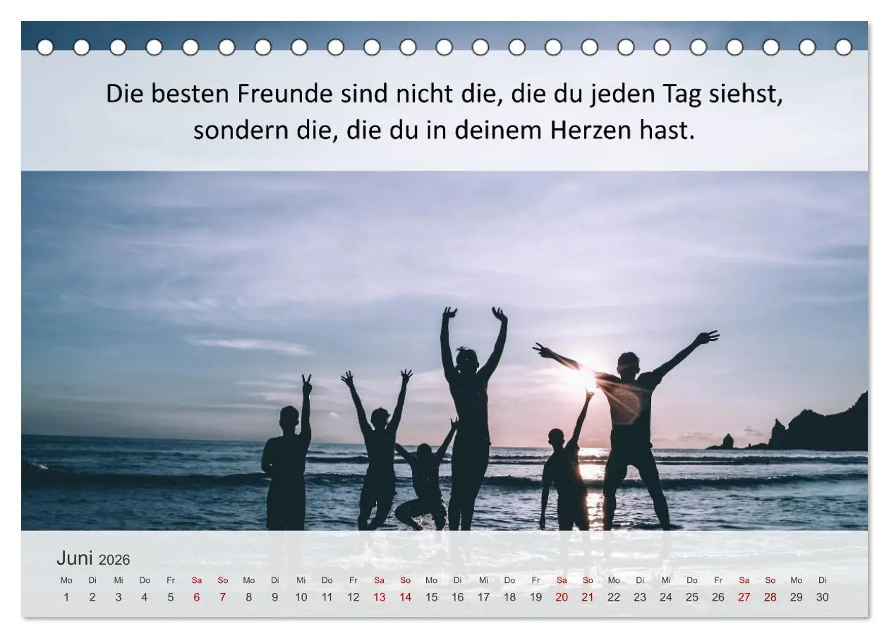 Bild: 9783457583425 | Motivationssprüche Freundschaft (Tischkalender 2026 DIN A5 quer),...