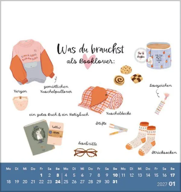 Bild: 9783819303425 | Buchliebe 2027 | Verlag Korsch | Kalender | 13 S. | Deutsch | 2027