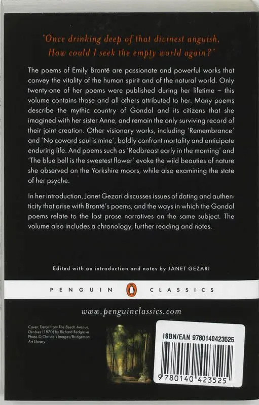 Rückseite: 9780140423525 | The Complete Poems | Emily Bronte | Taschenbuch | Englisch | 1993