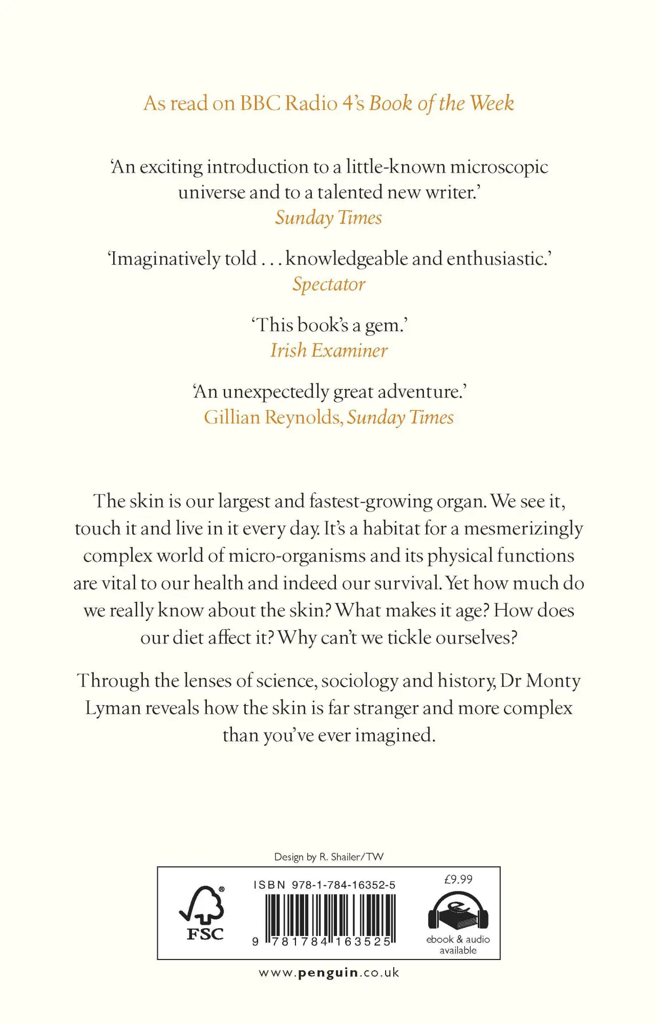 Rückseite: 9781784163525 | The Remarkable Life of the Skin | Monty Lyman | Taschenbuch | 352 S.