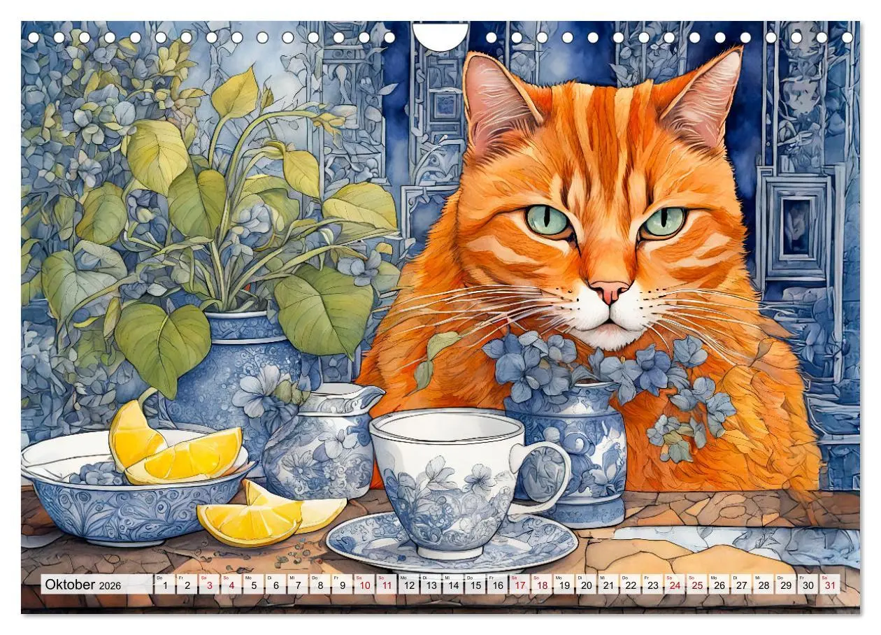 Bild: 9783457263525 | Katzenzauber - Katzenkalender mit stimmungsvollen Bildern...