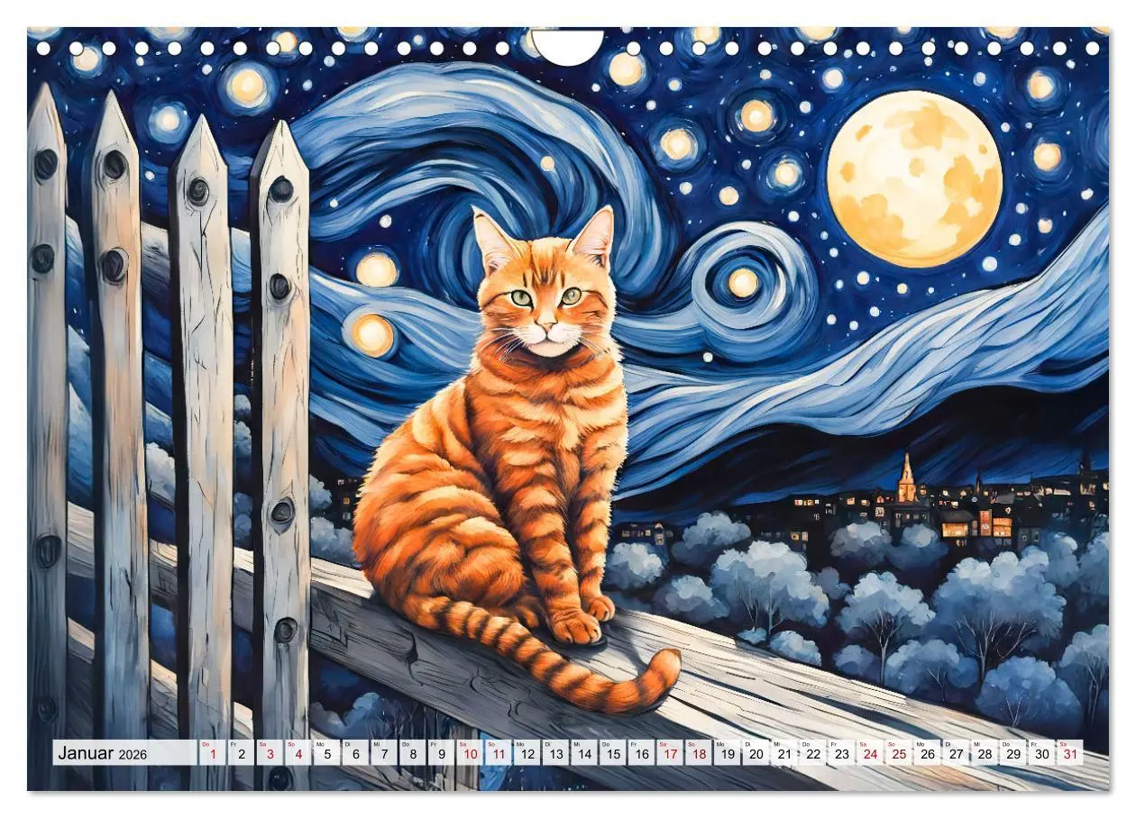 Bild: 9783457263525 | Katzenzauber - Katzenkalender mit stimmungsvollen Bildern...