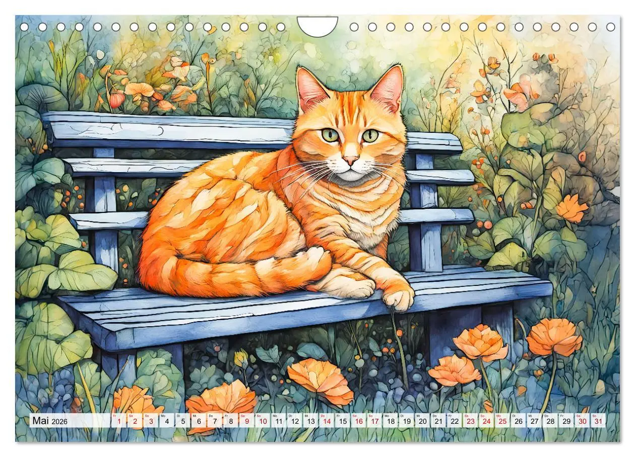 Bild: 9783457263525 | Katzenzauber - Katzenkalender mit stimmungsvollen Bildern...
