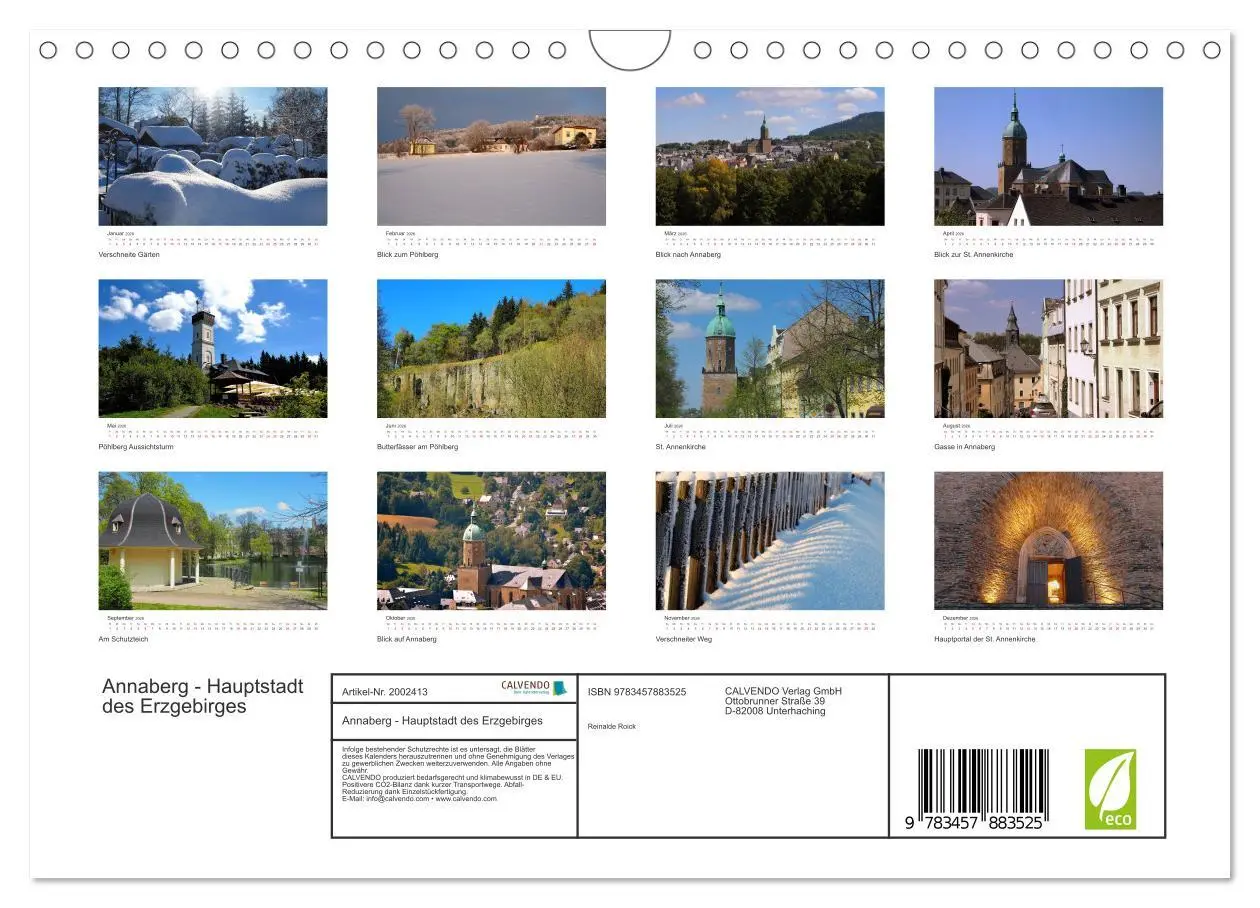 Bild: 9783457883525 | Annaberg - Hauptstadt des Erzgebirges (Wandkalender 2026 DIN A4...