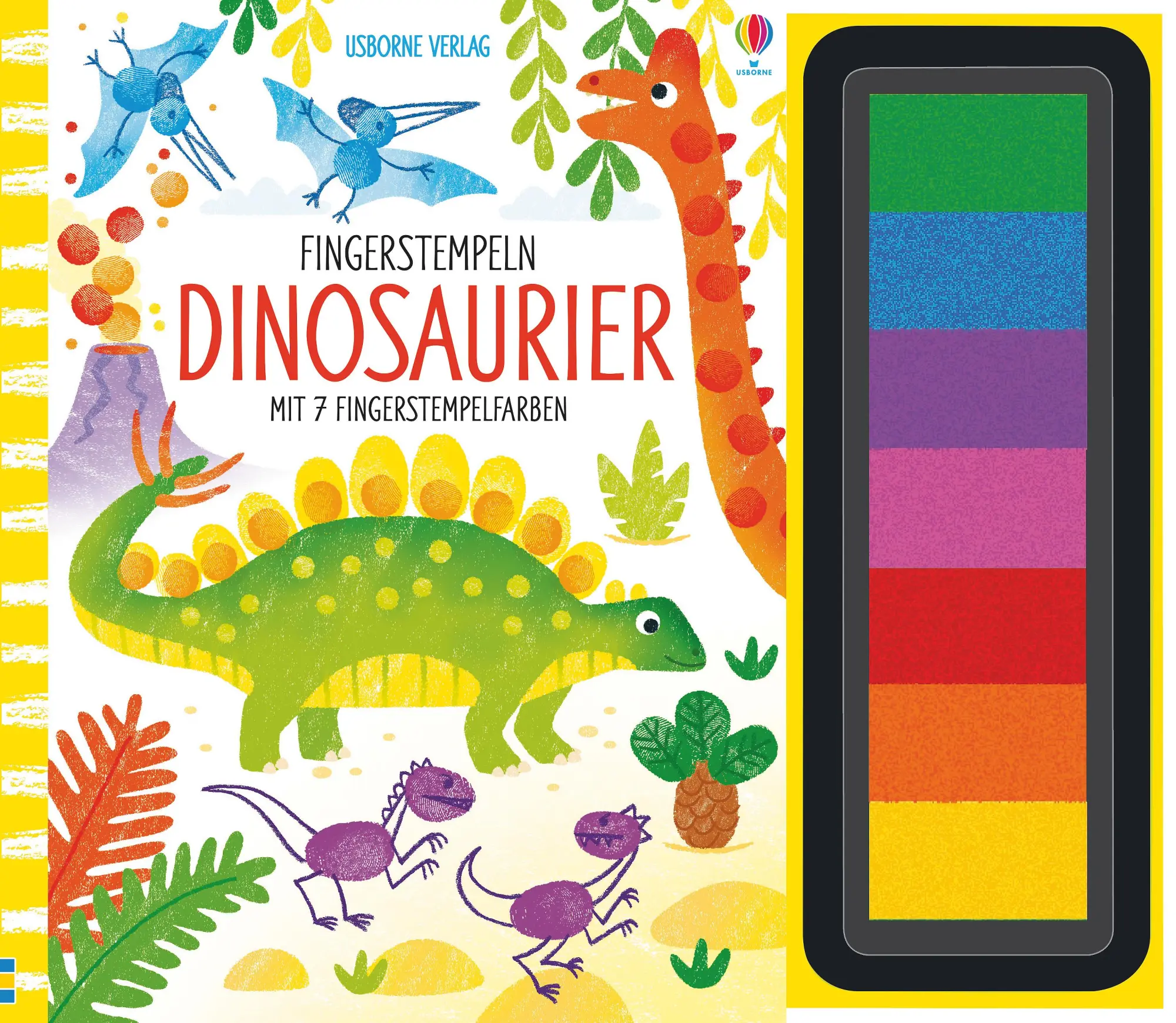 Cover: 9781789413625 | Fingerstempeln: Dinosaurier | Fiona Watt | Buch | Fingerstempeln-Reihe