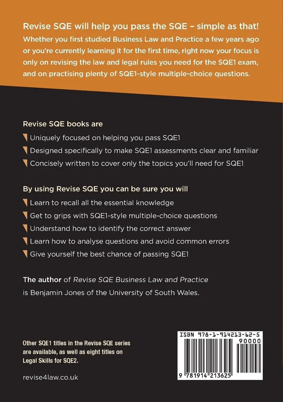 Rückseite: 9781914213625 | Revise SQE Business Law and Practice | SQE1 Revision Guide 2nd ed