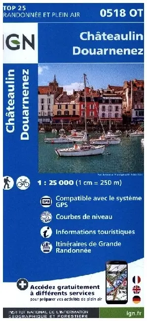 Cover: 9782758553625 | 0518OT Châteaulin Douarnenez | 1:25000 | (Land-)Karte | Französisch