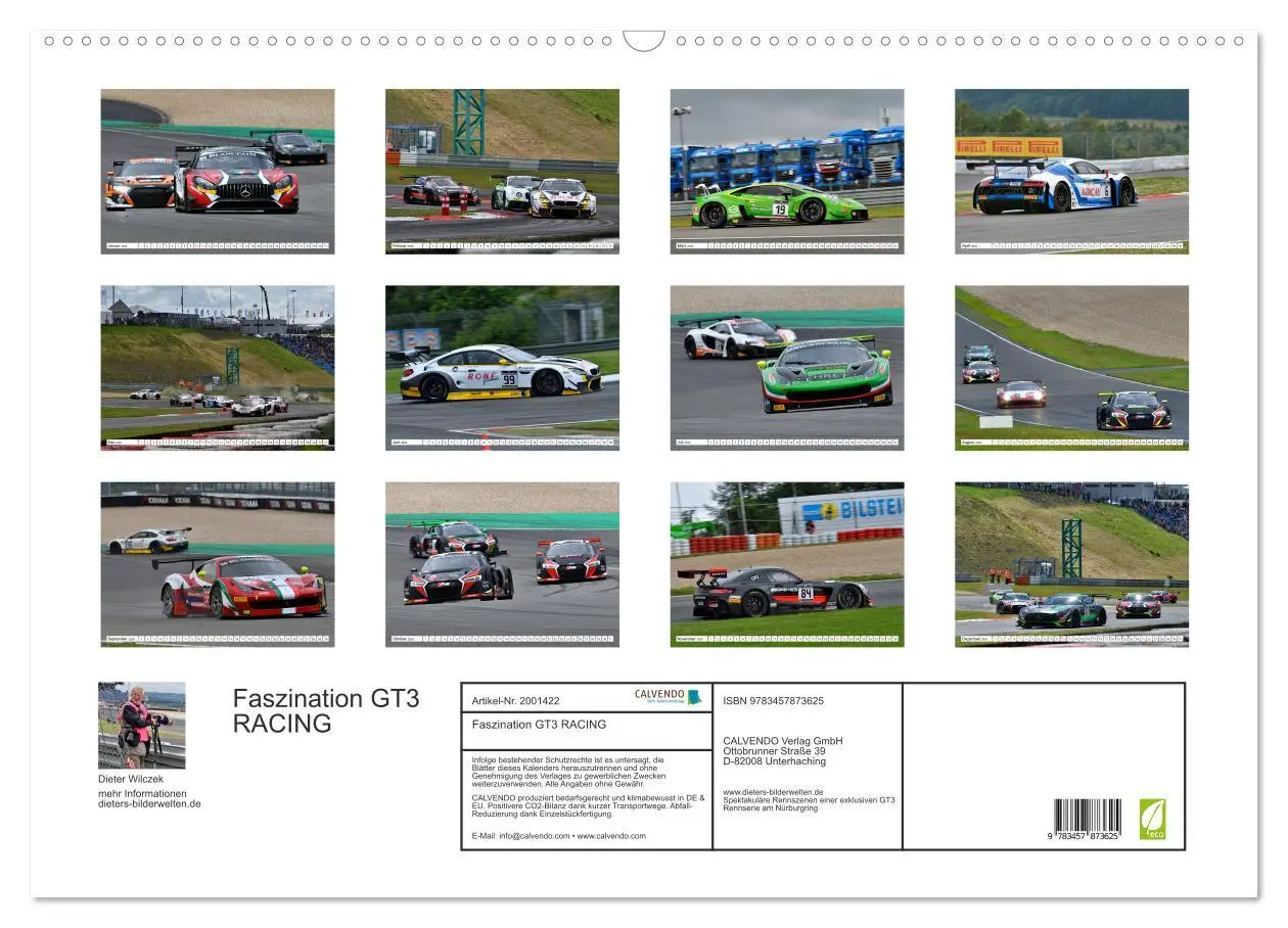Bild: 9783457873625 | Faszination GT3 RACING (Wandkalender 2026 DIN A2 quer), CALVENDO...