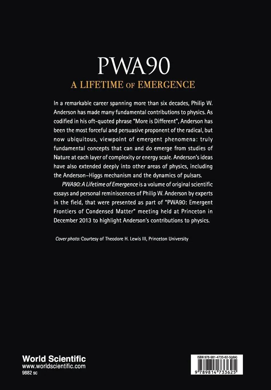 Rückseite: 9789814733625 | PWA90 | A LIFETIME OF EMERGENCE | Chandra | Taschenbuch | Englisch